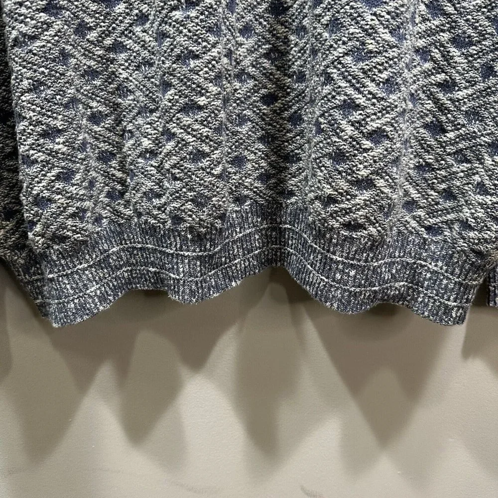 VTG SHENANDOAH Mens XXL Blue Gray Lattice Knit Cotton Blend Crew Neck Sweater US - Picture 6 of 12